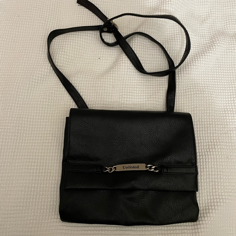 Unlisted Black Crossbody Bag